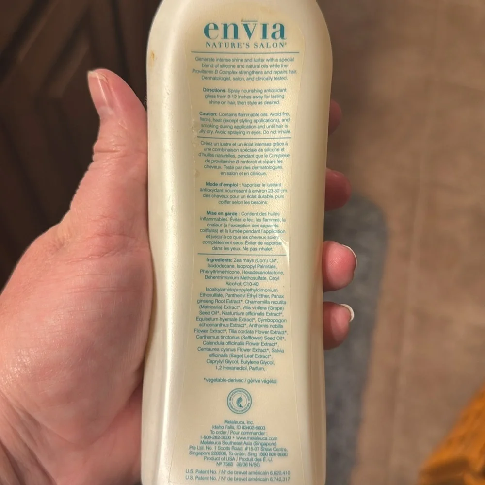NEW Vintage Melaleuca Envia Nature's Salon Hair Gloss Brilliant 10 Fl Oz